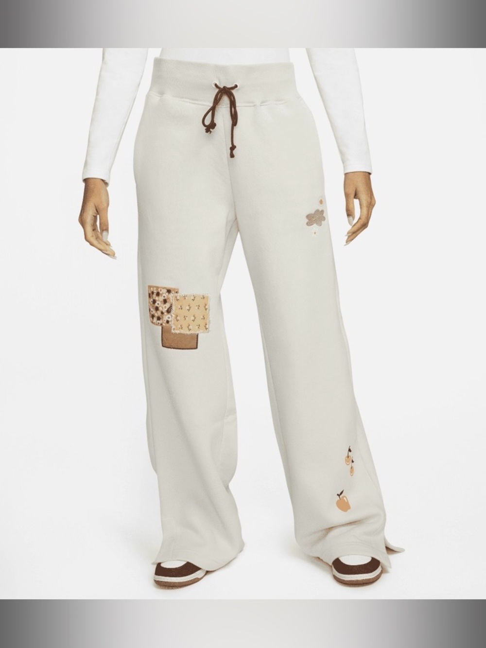 Nike sportswear phoenix fleece wide leg sweatpants women's S